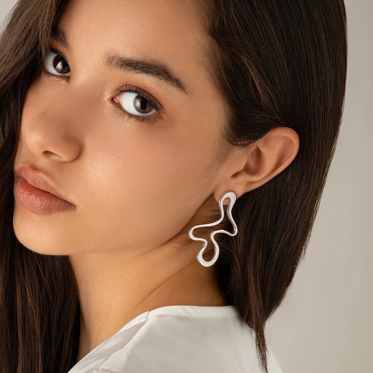 Bold Hollow Accent Earrings