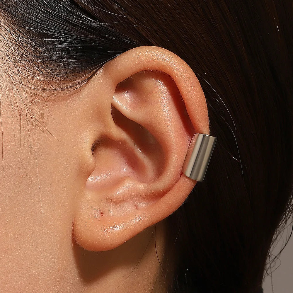 Punk Style Non-Piercing Ear Cuff - Irregular Geometric Metal Fake Cartilage Earring