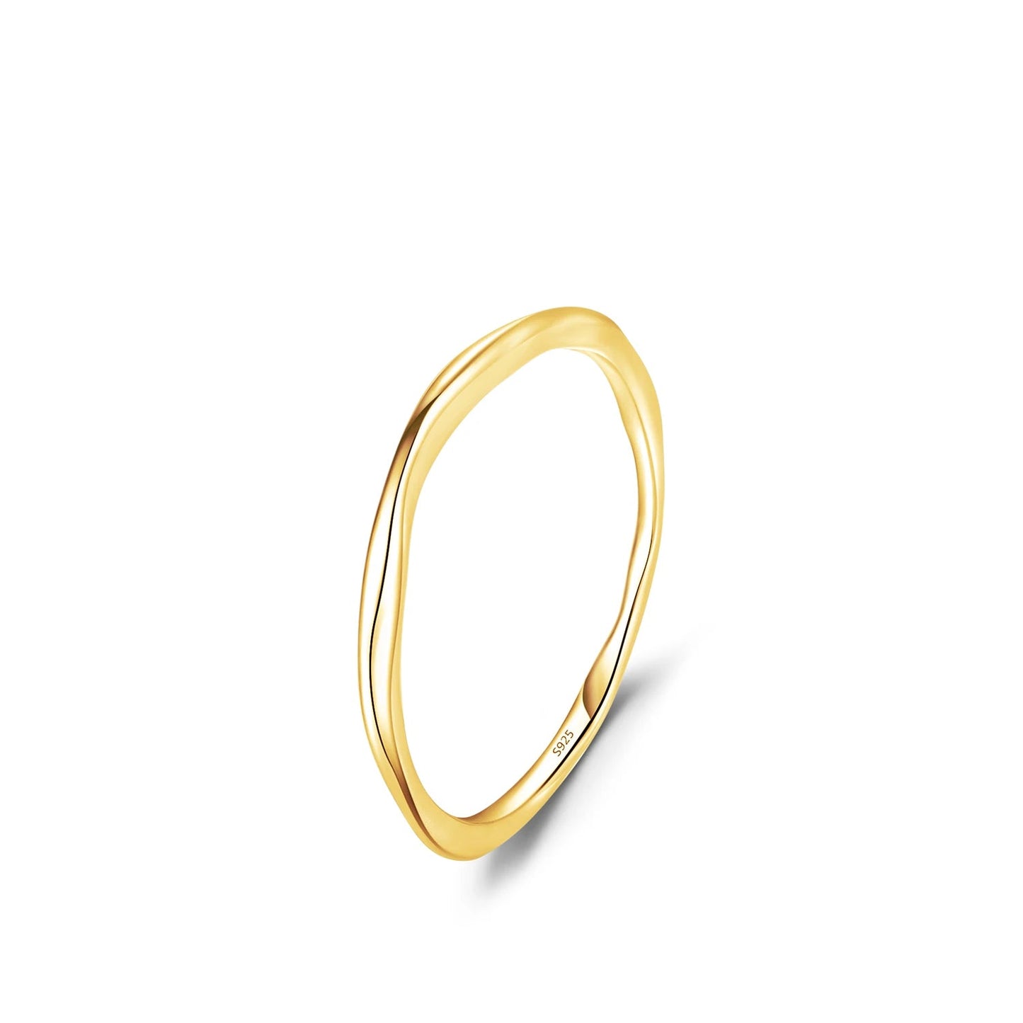 925 Sterling Silver Minimal Wave Charm