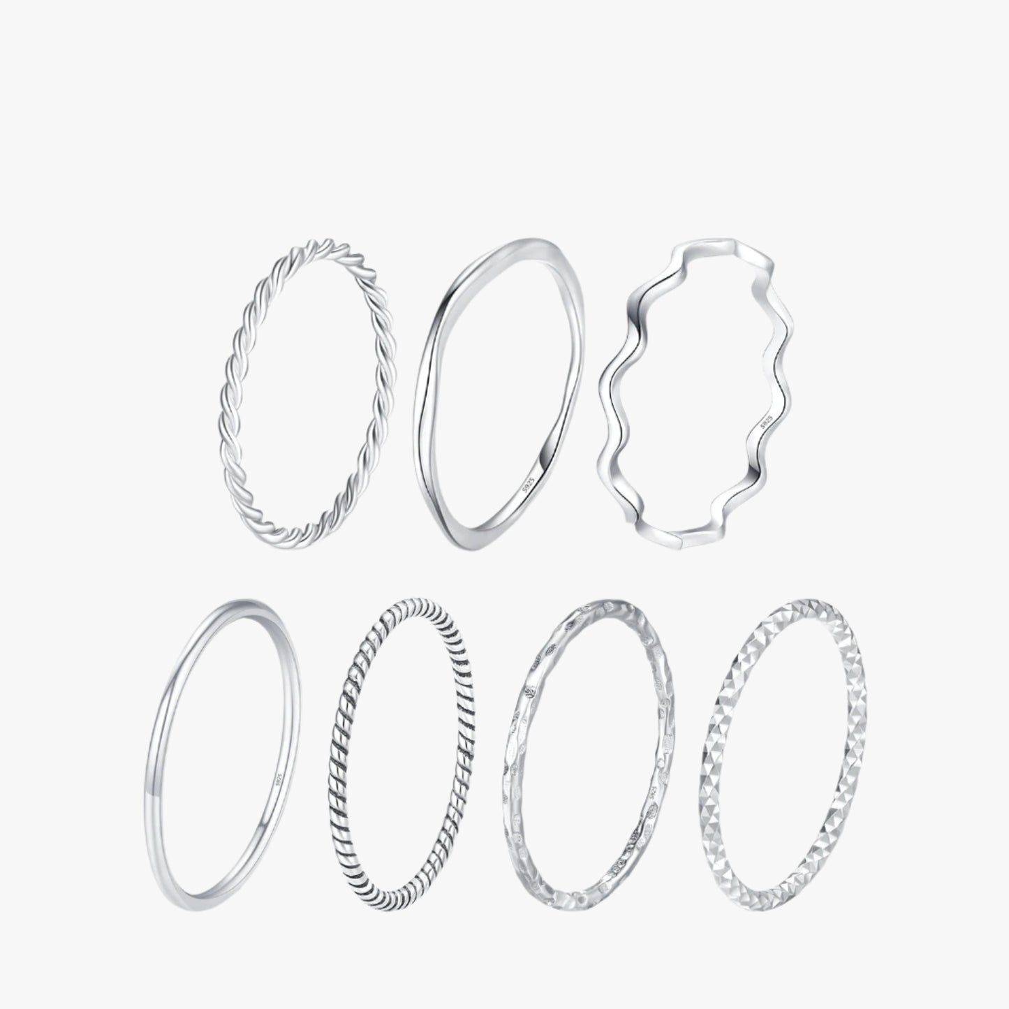 925 Sterling Silver Minimal Wave Charm