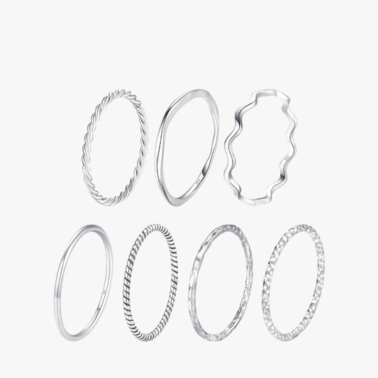 925 Sterling Silver Minimal Wave Charm
