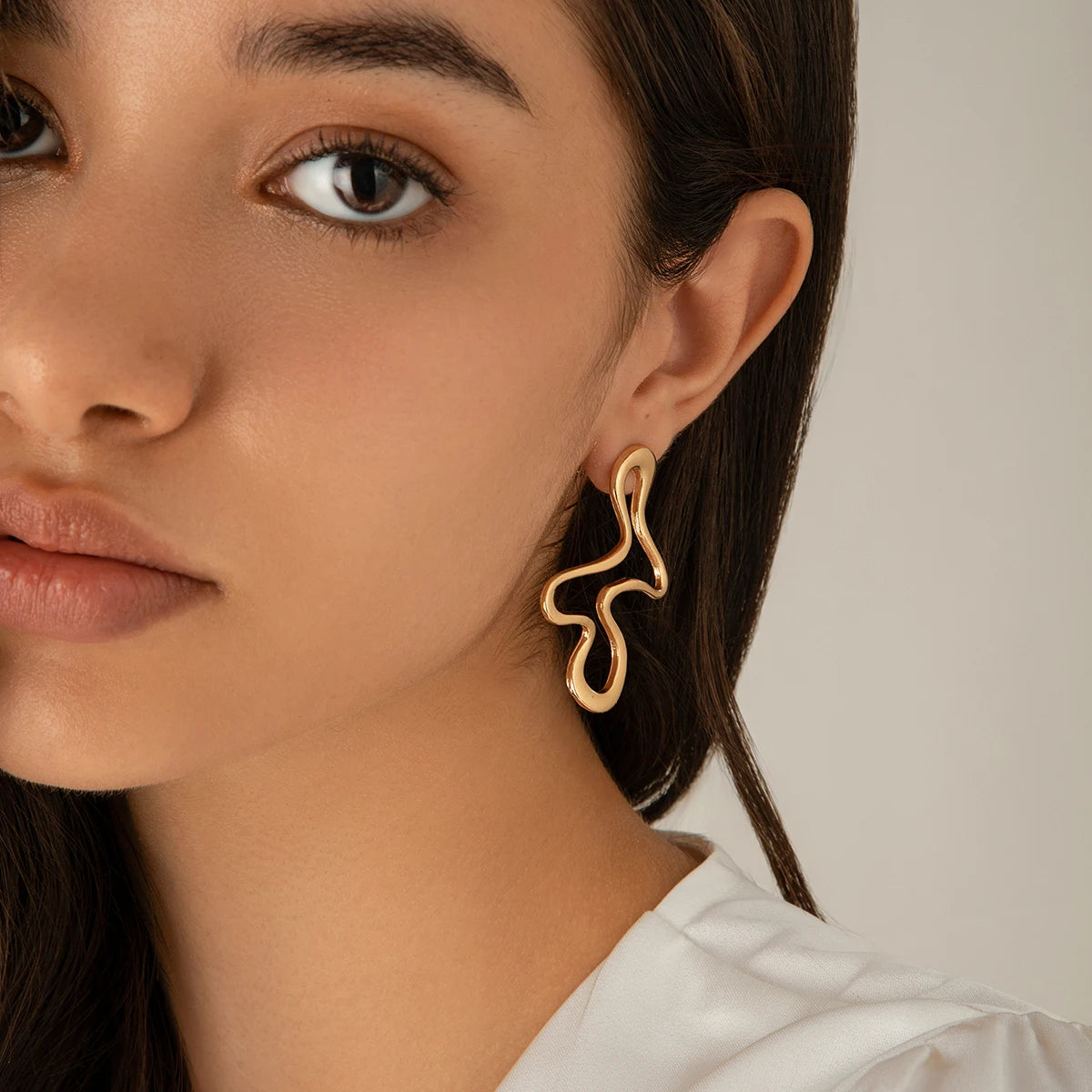 Bold Hollow Accent Earrings