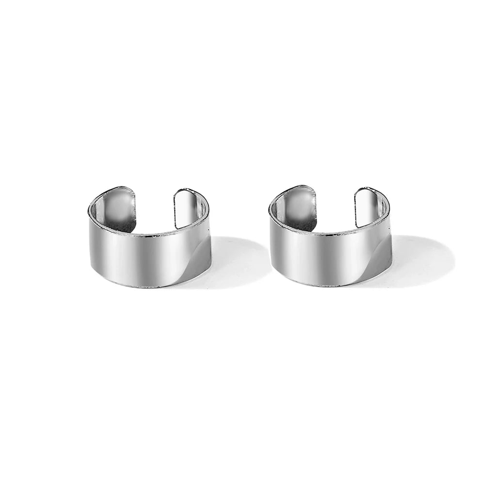 Punk Style Non-Piercing Ear Cuff - Irregular Geometric Metal Fake Cartilage Earring