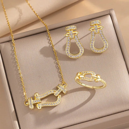 Horseshoe Love Complete Jewelry Set – Daily Elegance