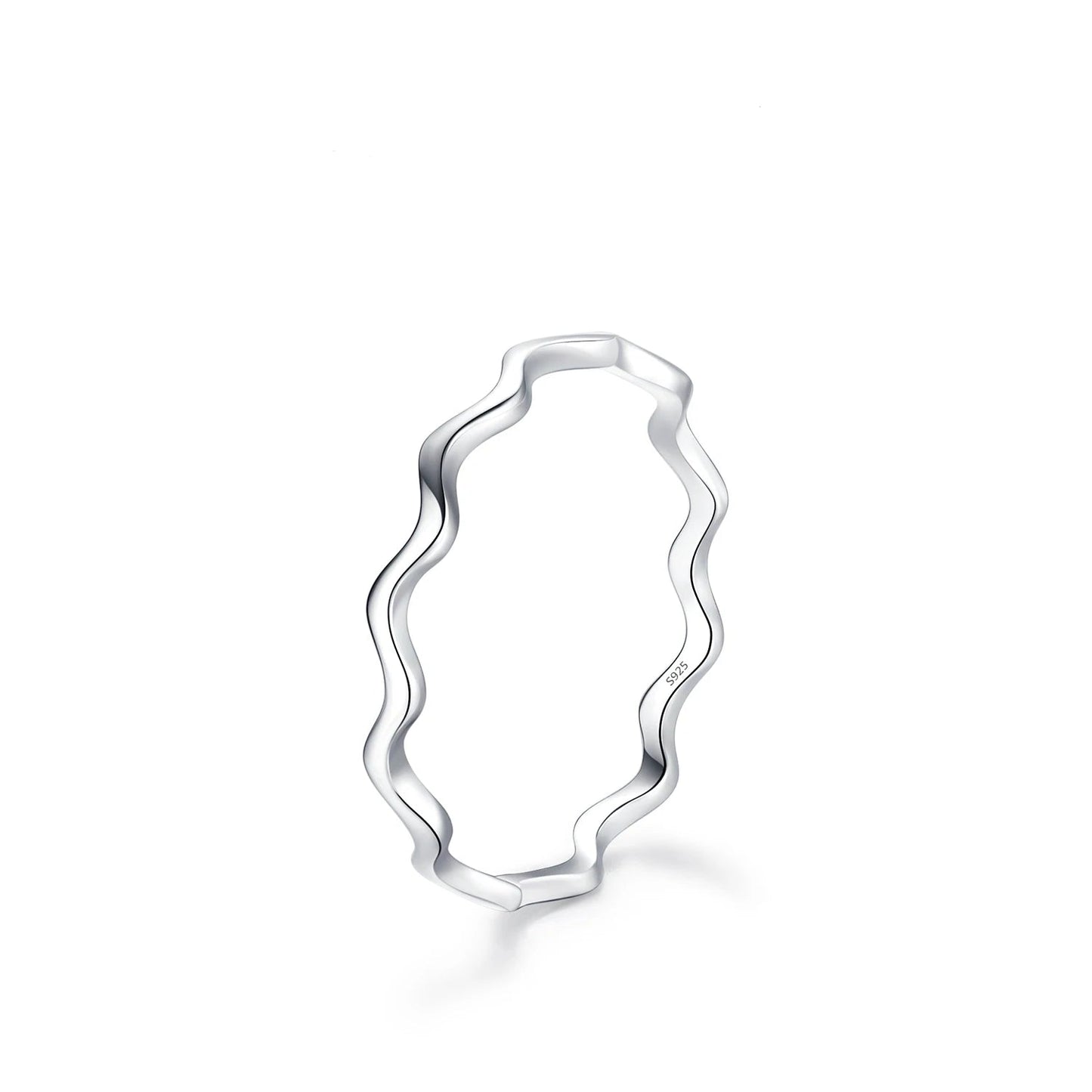 925 Sterling Silver Minimal Wave Charm
