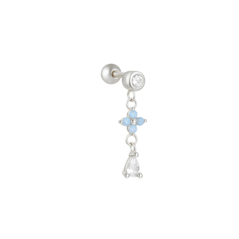 925 Sterling Silver Crown Horse Eye Zircon Heart