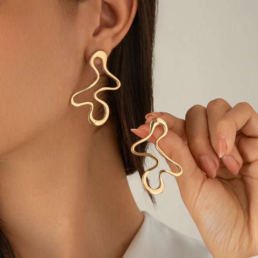 Bold Hollow Accent Earrings