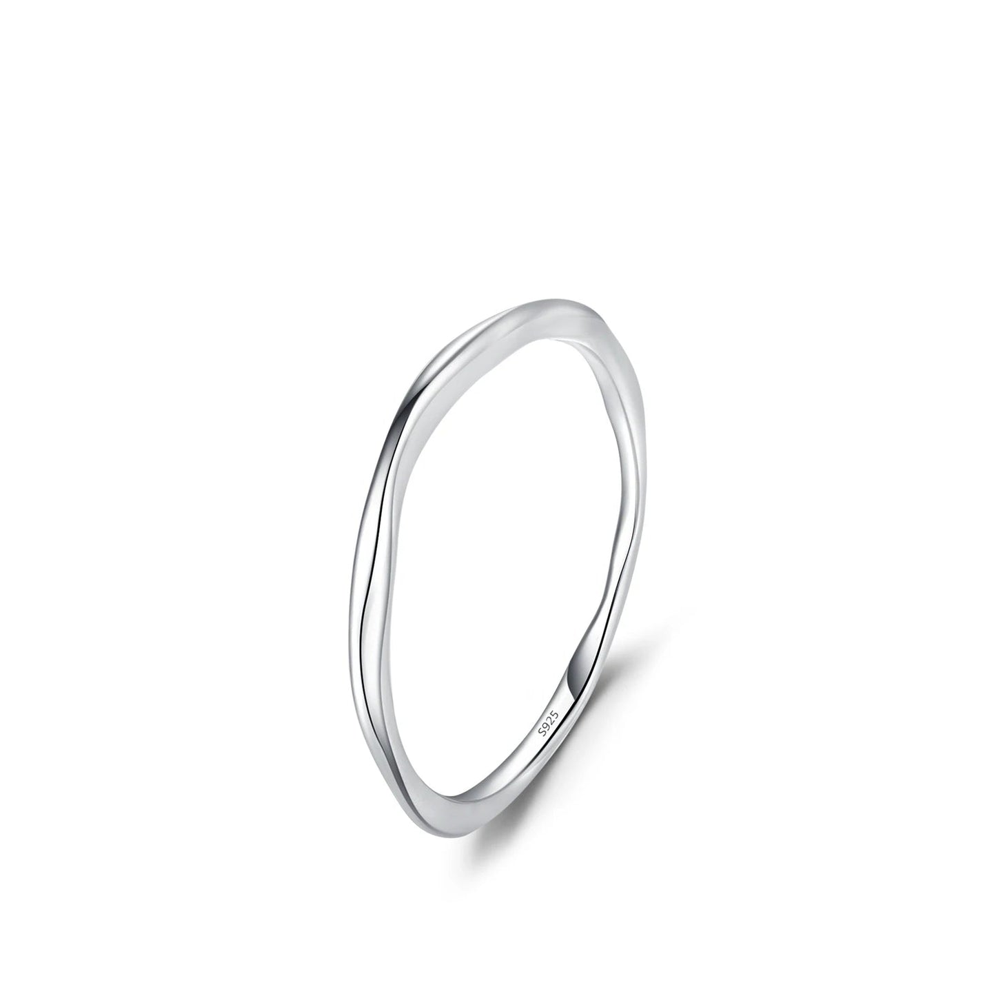 925 Sterling Silver Minimal Wave Charm